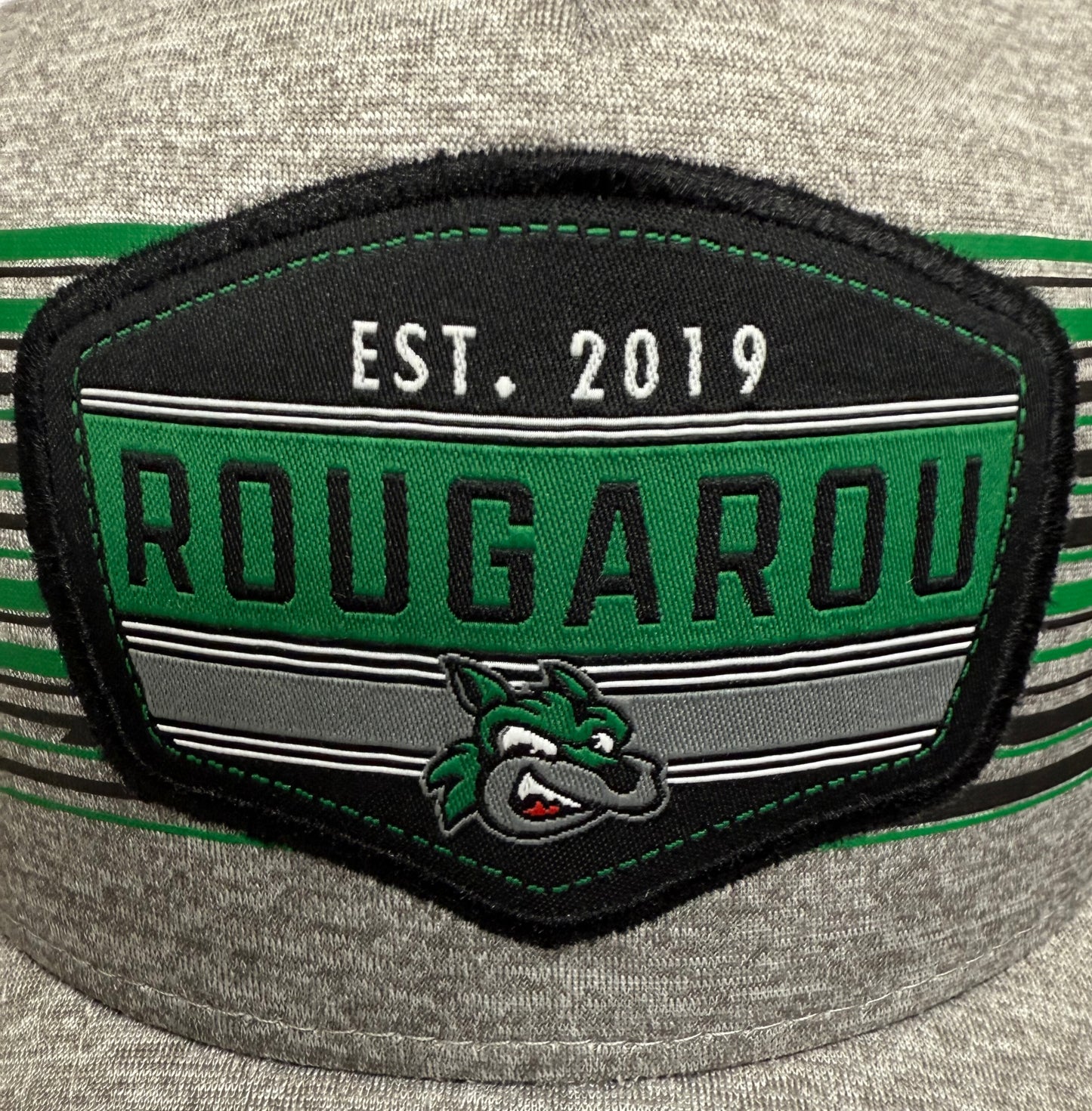 Grey Rougarou Stripe Trucker