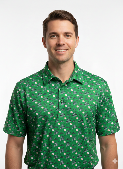 Rougarou Mini Logo Printed Polo