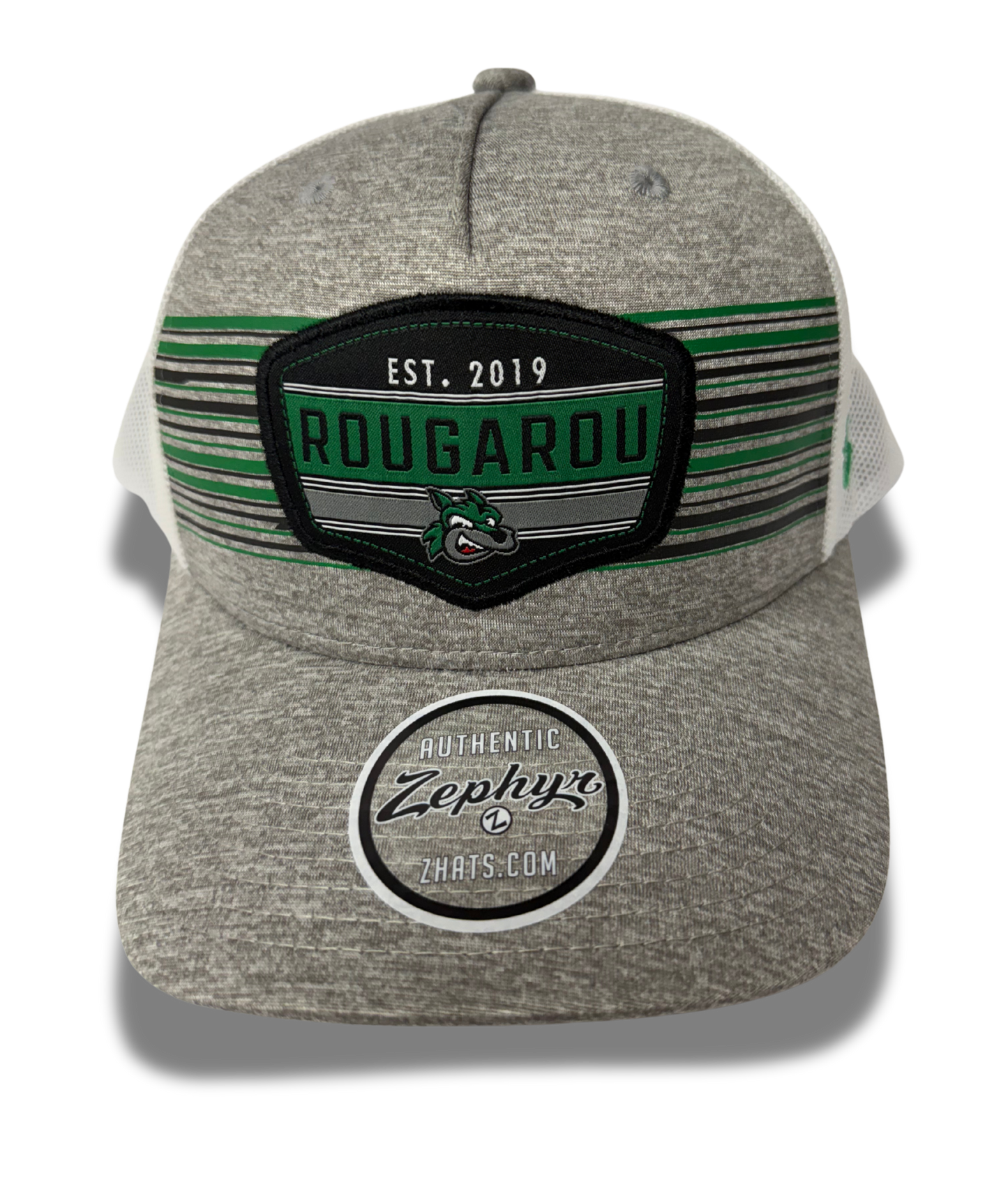 Grey Rougarou Stripe Trucker